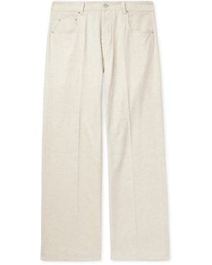 Rick Owens Geth Wide-Leg Cotton And Linen-Blend Corduroy Pants - Natural