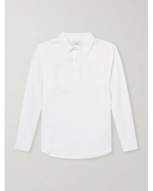 MR P. Linen Henley Shirt - White