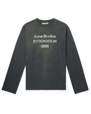 Acne Studios Edden 1996 Logo Long Sleeve T-Shirt in Black