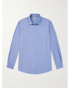 Massimo Alba Genova Cotton-Chambray Shirt - Blue