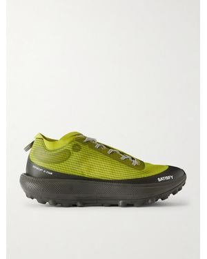 Satisfy Therocker Rubber-Trimmed Rippy 66 Trail Running Trainers - Green