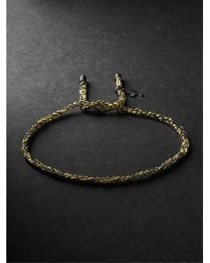 Carolina Bucci Lucky Travel Blackened And Silk Bracelet