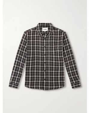 Corridor NYC Spacerock Checked Cotton-Tweed Shirt - Black