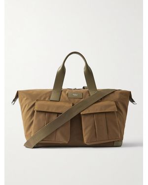 Mulberry Leather-trimmed Waxed-cotton Weekend Bag - Natural