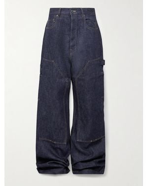 Rick Owens Double-knee Geth Wide-leg Jeans - Blue