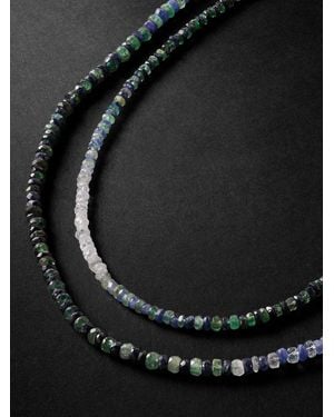 JIA JIA Emerald And Sapphire Beaded Necklace - Nero