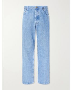 Thom Browne Cinch-Back Wide-Leg Jeans - Blue