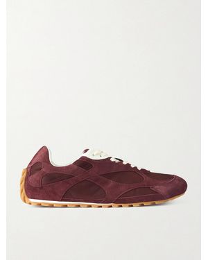 Bottega Veneta Orbit Flash Suede And Nylon Trainers - Purple