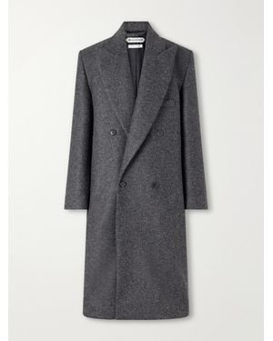JW Anderson Double-Breasted Brushed Wool Coat - Grey