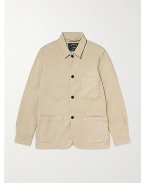 Portuguese Flannel Labura Stretch-cotton Twill Overshirt - Natural