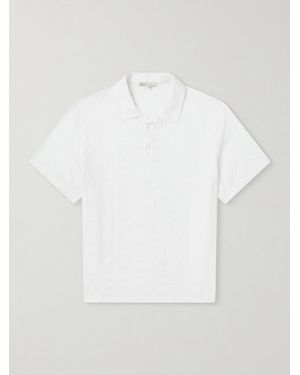 Onia Cotton And Linen-Blend Polo Shirt - White