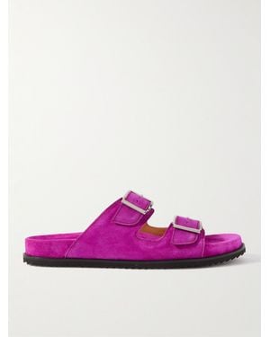 MR P. David Suede Sandals - Purple