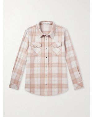 God's True Cashmere Checked Cashmere Shirt - Natural