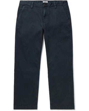 Corridor NYC Straight-leg Garment-dyed Stretch-cotton Twill Pants - Blue