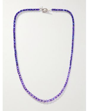 Peyote Bird Clearwater, Amethyst, Ethiopian Opal And Lapis Lazuli Beaded Necklace - Viola