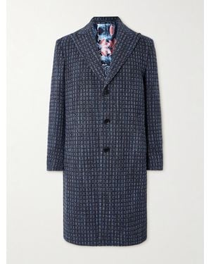Etro Soho Wool Overcoat - Blue
