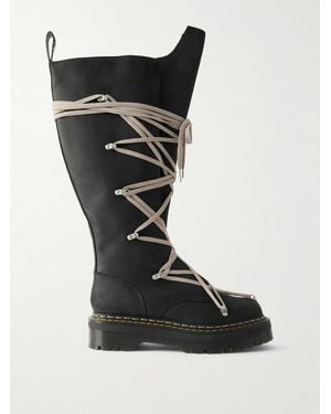 Rick Owens Dr Martens Leather Lace-up Boots - Black