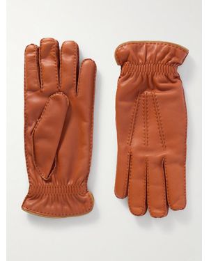 Brunello Cucinelli Leather Gloves - Orange