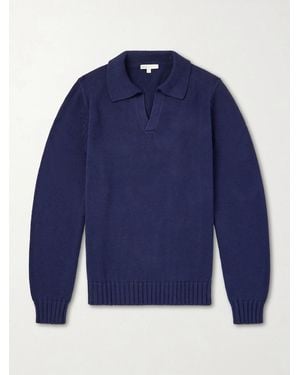 Onia Cotton Polo Sweater - Blue