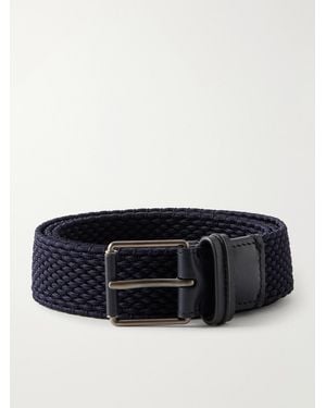 ZEGNA 3Cm Woven Belt - Black