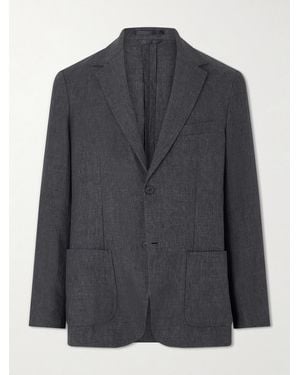 Sunspel Linen Suit Jacket - Grey