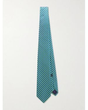 Charvet 8.5cm Striped Silk-jacquard Tie - Blue