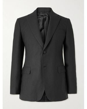 Brioni Trevi Slim-fit Textured-wool Suit Jacket - Black