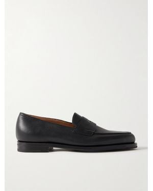 John Lobb Lopez Full-Grain Leather Penny Loafers - Black
