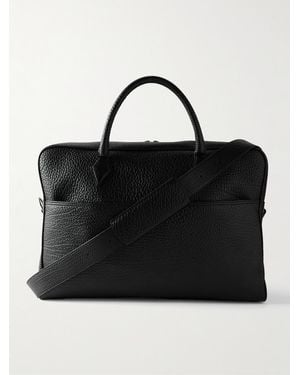 Metier Closer Two Day Weekender aus vollnarbigem Leder - Schwarz