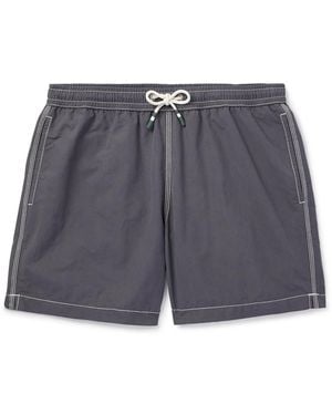 Hartford Straight-Leg Mid-Length Swim Shorts - Gray