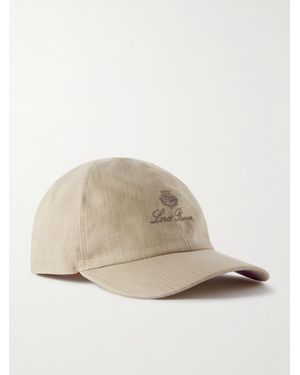 Loro Piana Logo-embroidered Linen Baseball Cap - Natural