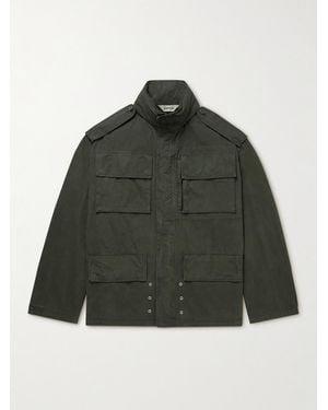 Aspesi Garment-Dyed Cotton Hooded Jacket - Green