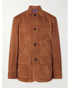 Ralph Lauren Hollis Panelled Suede Jacket - Brown