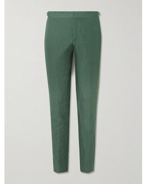 Orlebar Brown Griffon Tapered Linen Trousers - Green