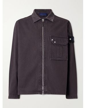 Stone Island Denim Garment-Dyed Regenerative Cotton Overshirt - Blue