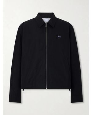 Loewe Logo-embroidered Cotton-blend Jacket - Blue