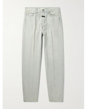 Fear Of God Jeans A Gamba Dritta Sfrangiati - Bianco