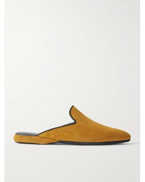 Rubinacci Comfort Suede Slippers - Brown