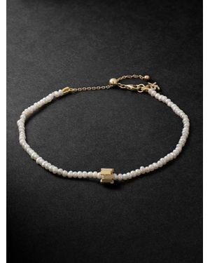 Suzanne Kalan Infinite 18-Karat Pearl Beaded Bracelet - Black