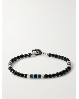 Mikia Sterling Multi-Stone Beaded Bracelet - Metallic