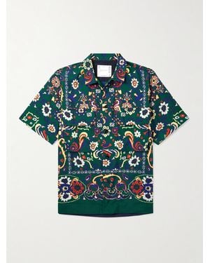 Sacai Paisley-Print Shell Shirt - Green