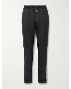 Paul Smith Slim-Fit Worsted Wool-Twill Drawstring Trousers - Black
