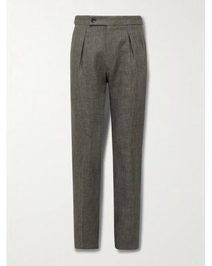 Incotex Pantaloni Slim-Fit A Gamba Affusolata - Grigio