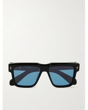 Jacques Marie Mage Rossi Occhiali da sole in acetato con montatura quadrata Tramonto - Blu