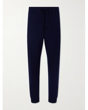 MR P. Tapered Merino Wool And Cashmere-blend Sweatpants - Blue