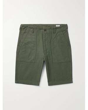Orslow Slim-Fit Straight-Leg Cotton Cargo Shorts - Green