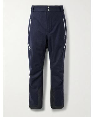 Brunello Cucinelli Straight-Leg Padded Shell-Trimmed Wool-Felt Ski Trousers - Blue