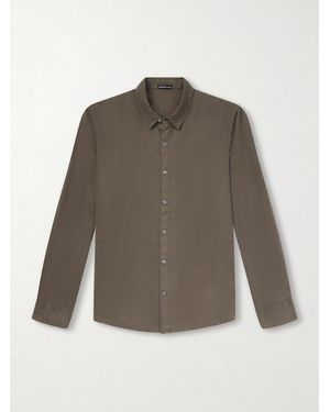James Perse Garment-Dyed Linen Shirt - Green