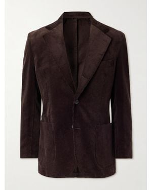 Drake's Slim-Fit Cotton-Corduroy Blazer - Black