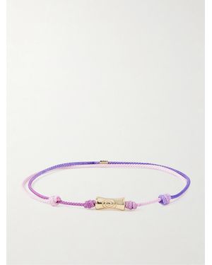 Luis Morais 14-karat Gold And Cord Bracelet - Pink